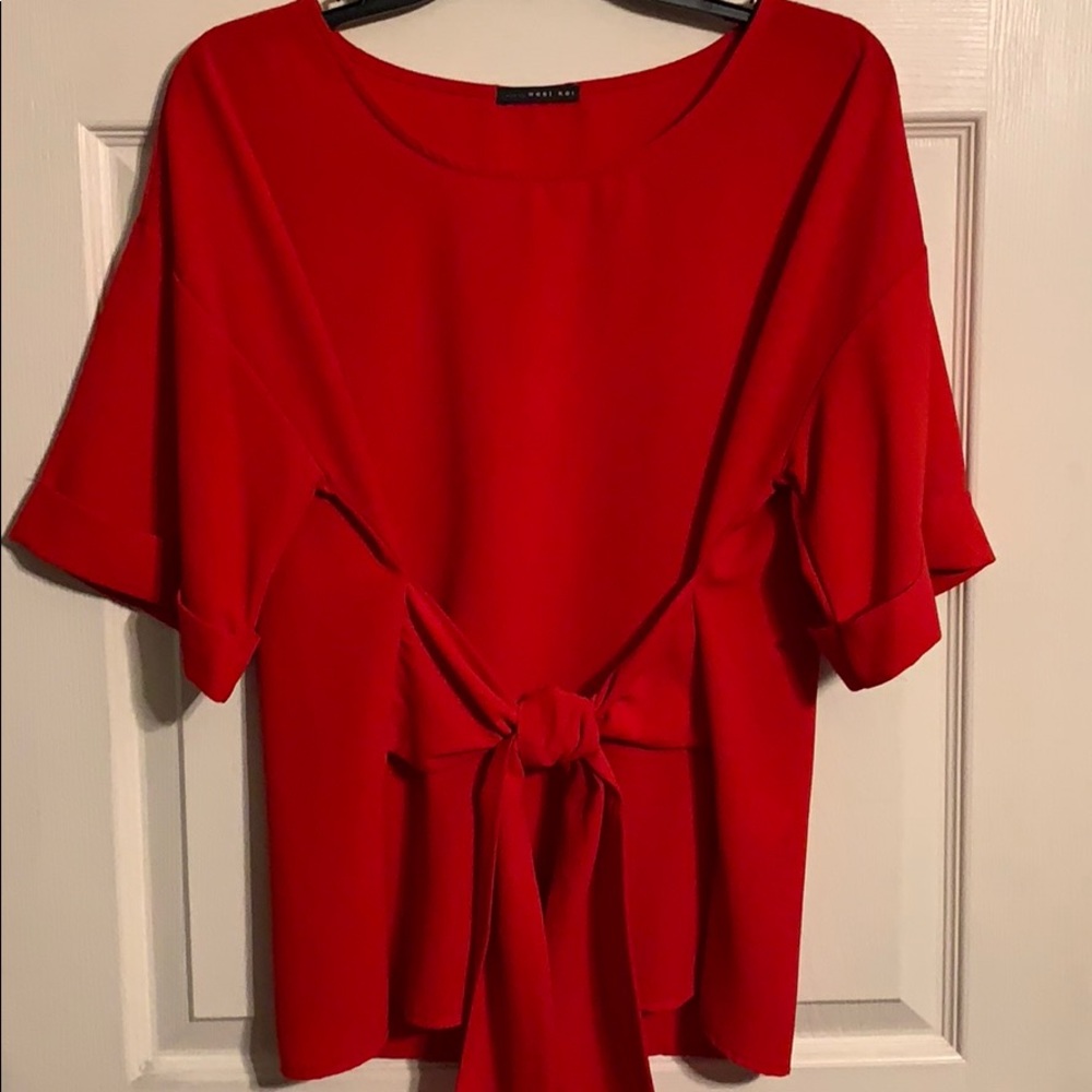 NWOT West Kei vibrant red blouse